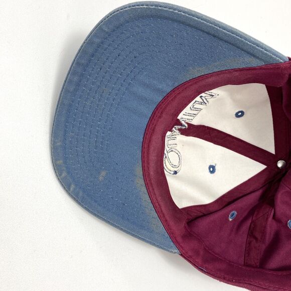 Womens Quantum Energy Series Maroon Red Cap Hat Gray Brim Outdoor Work Chore - Picture 7 of 8